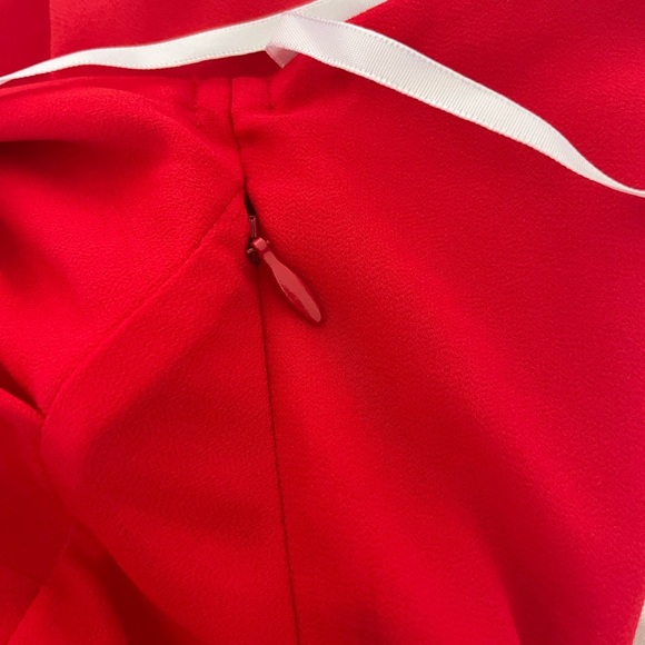 Michael Costello Sunny Chiffon Red One Shoulder Dress - Picture 10 of 15